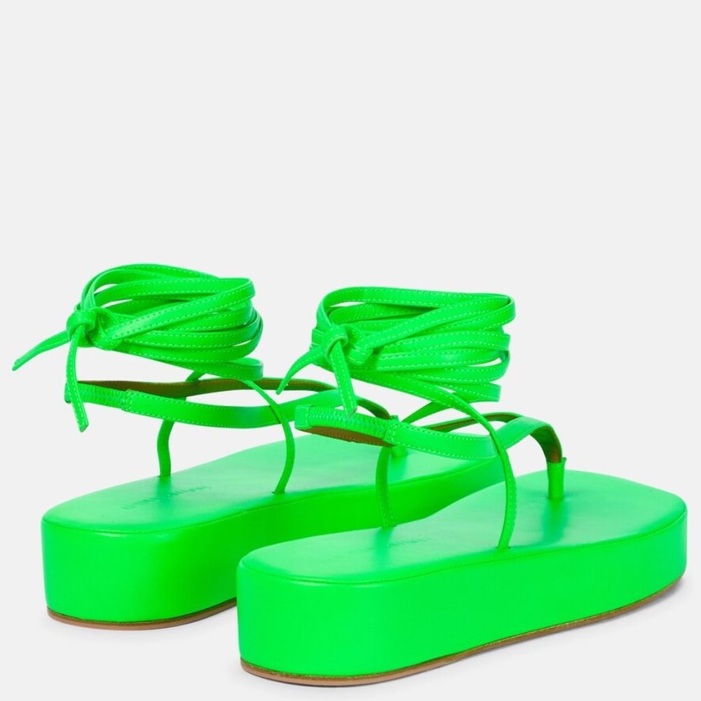 Amina Mauddi Ankle Wrap Flatform Women's Sandals Size: 39